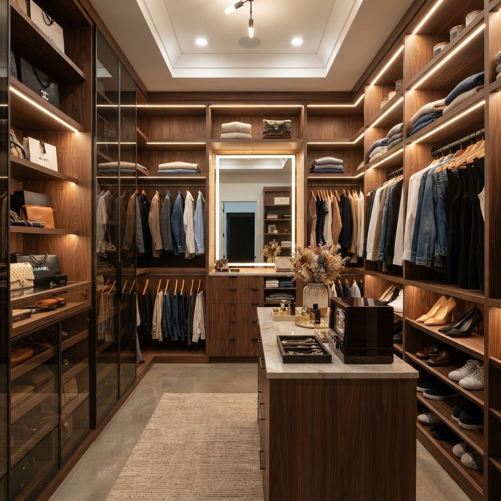 Closet sofisticado com móveis planejados Paraíba — Maderello